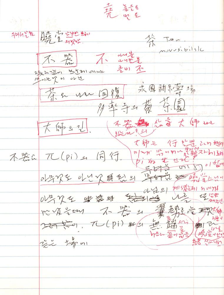 2005년부터 2006년까지 김차섭 구상노트