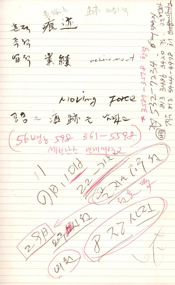 1997년 김차섭 구상노트 2