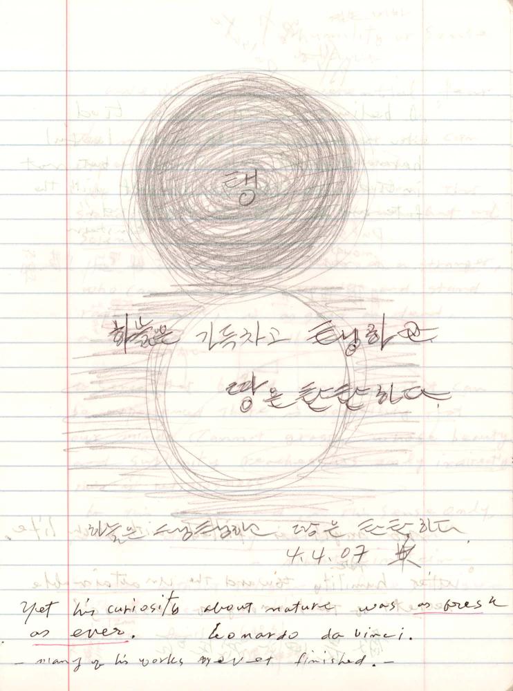 2006년부터 2007년까지 김차섭 구상노트