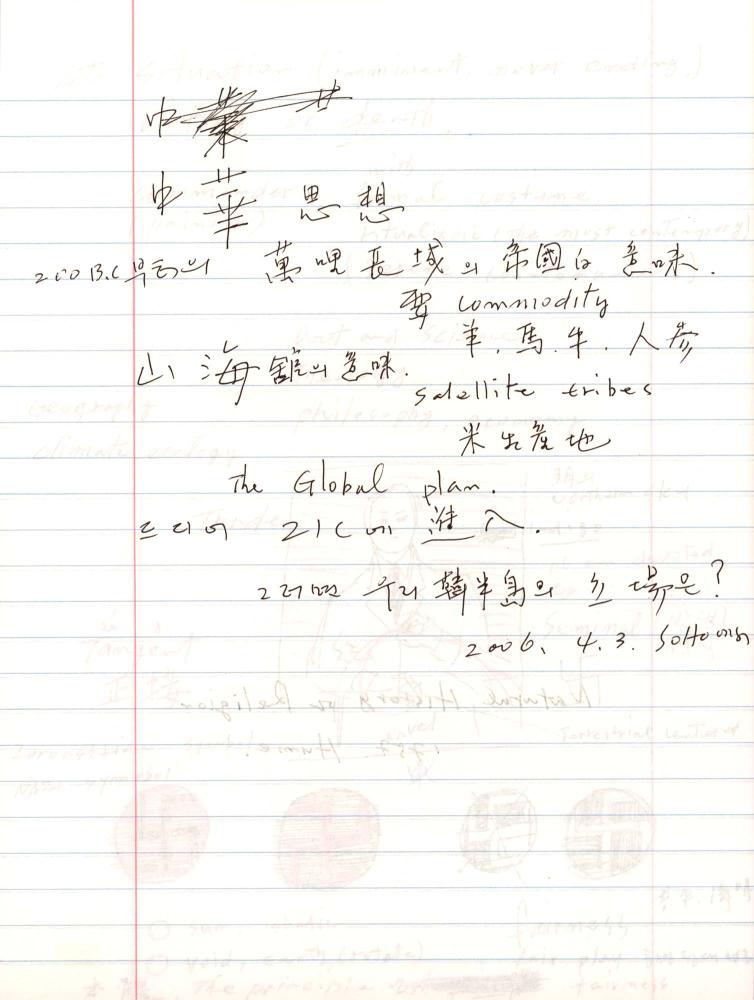 2006년부터 2007년까지 김차섭 구상노트