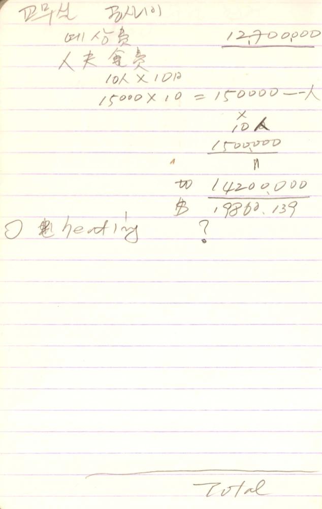 1990년부터 1991년까지 김차섭 구상노트 7