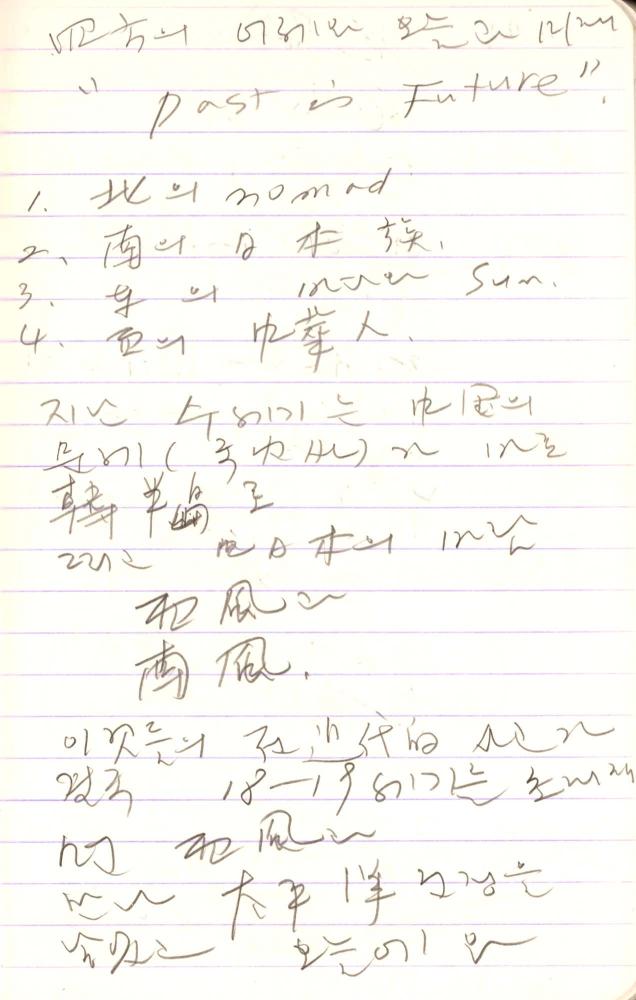 1990년부터 1991년까지 김차섭 구상노트