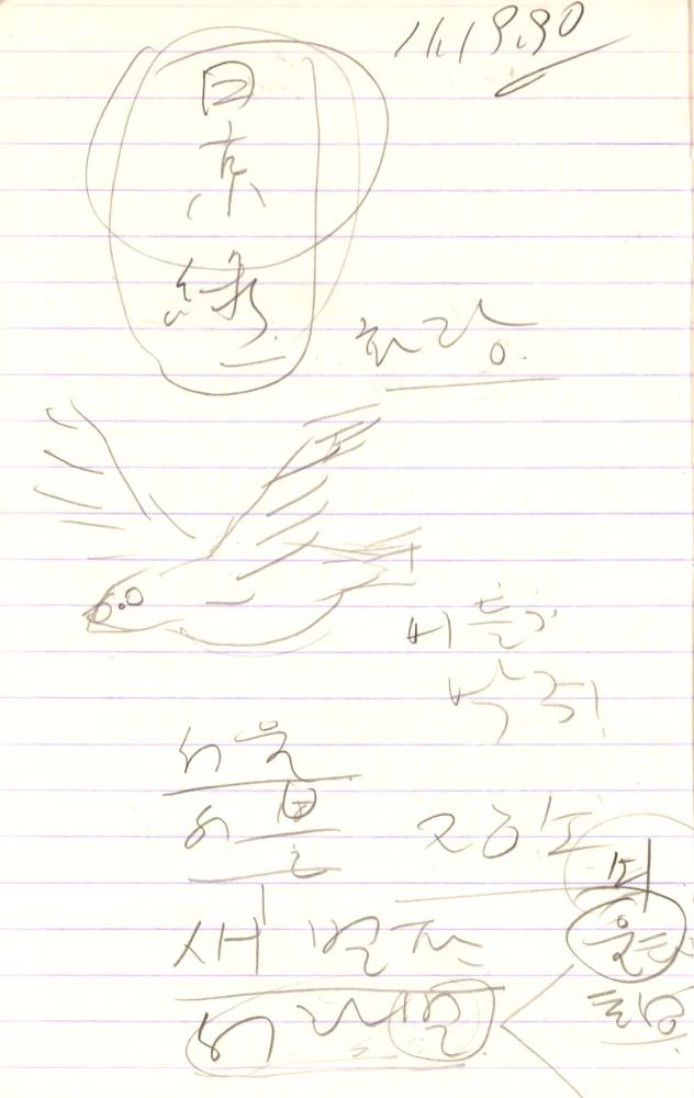 1990년부터 1991년까지 김차섭 구상노트