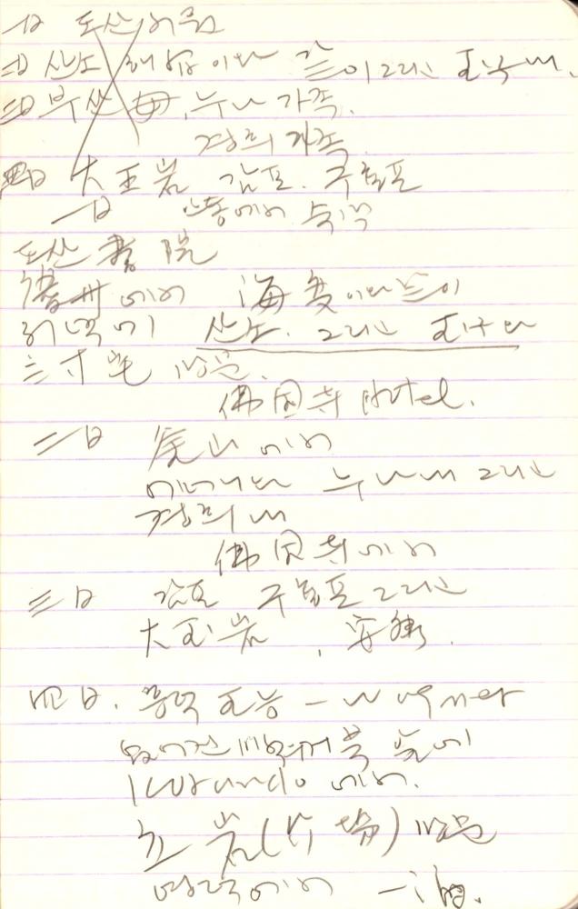1990년부터 1991년까지 김차섭 구상노트