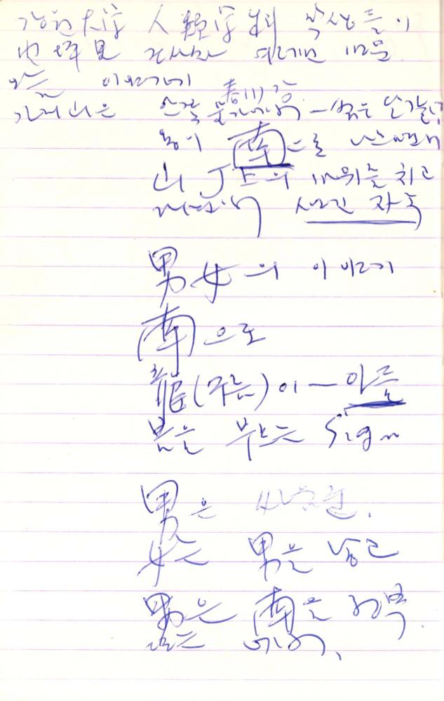 1990년부터 1991년까지 김차섭 구상노트