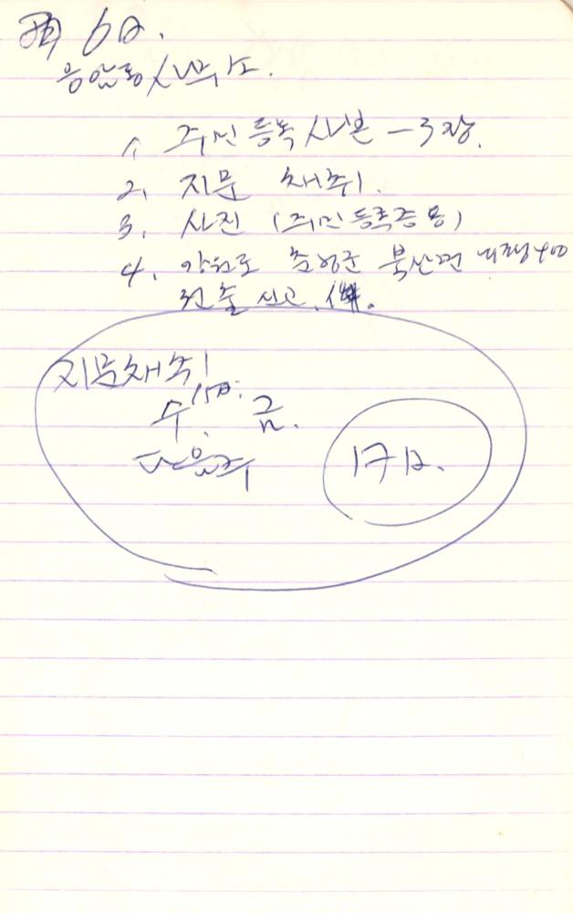 1990년부터 1991년까지 김차섭 구상노트