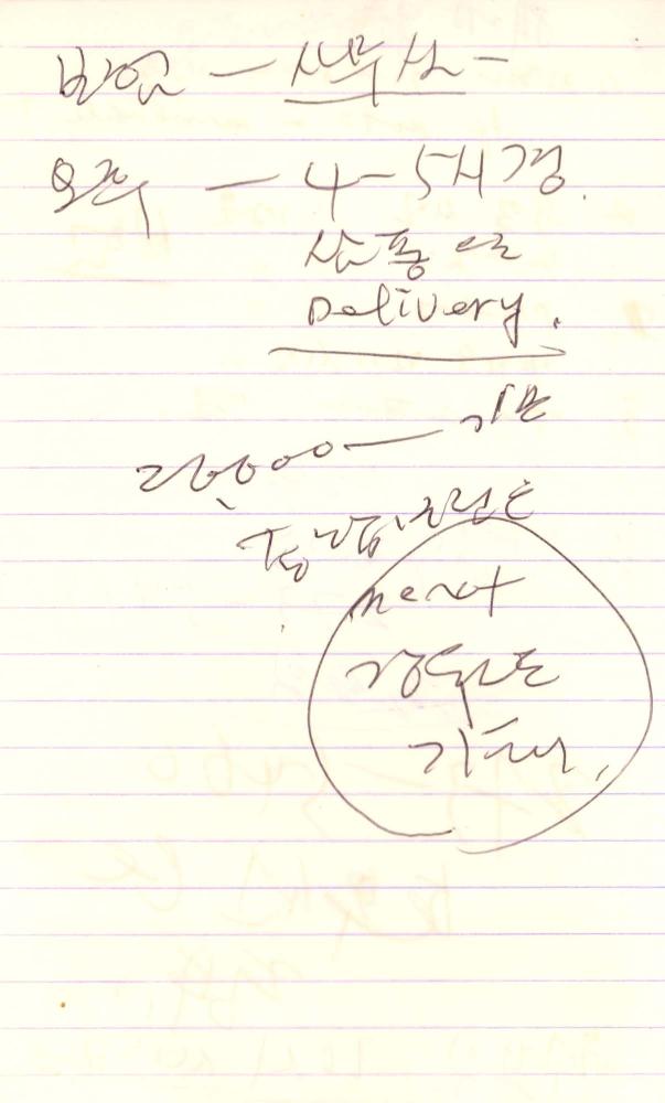 1990년부터 1991년까지 김차섭 구상노트