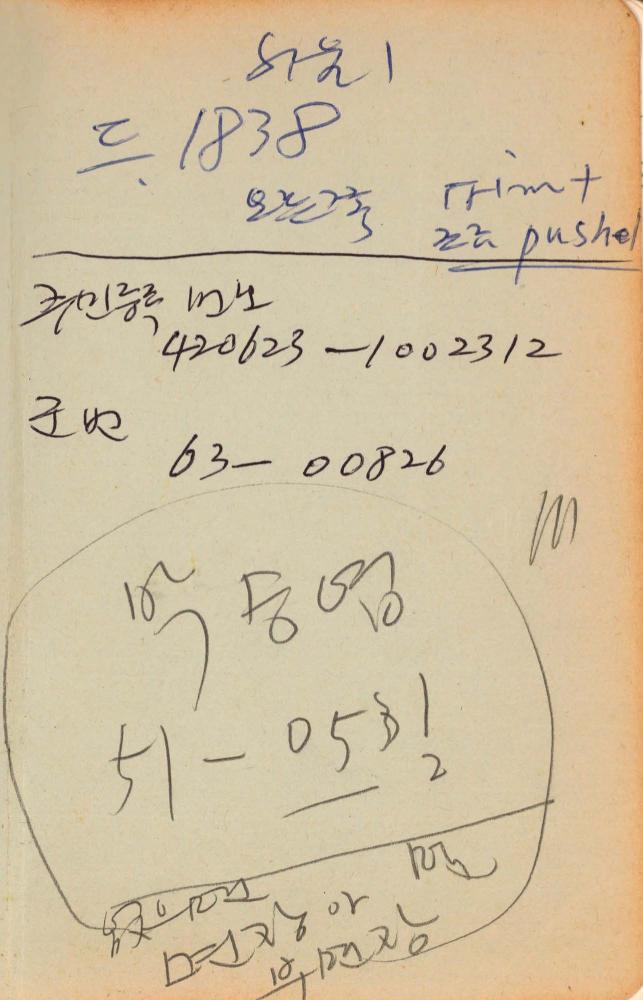 1990년부터 1991년까지 김차섭 구상노트