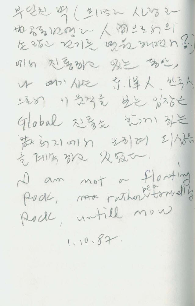 1986년 김차섭 구상노트 4