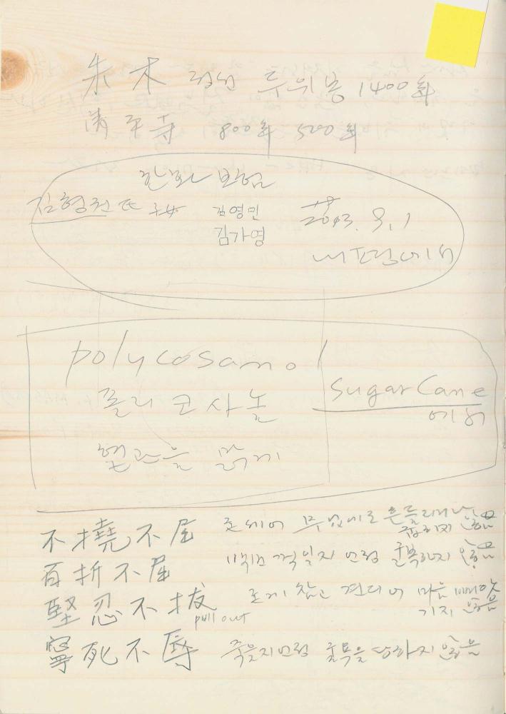 2012년부터 2013년까지 김차섭 구상노트