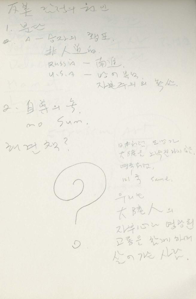 1988년 김차섭 구상노트 5