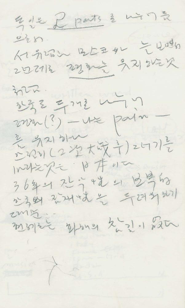 1988년부터 1989년까지 김차섭 구상노트 1 8