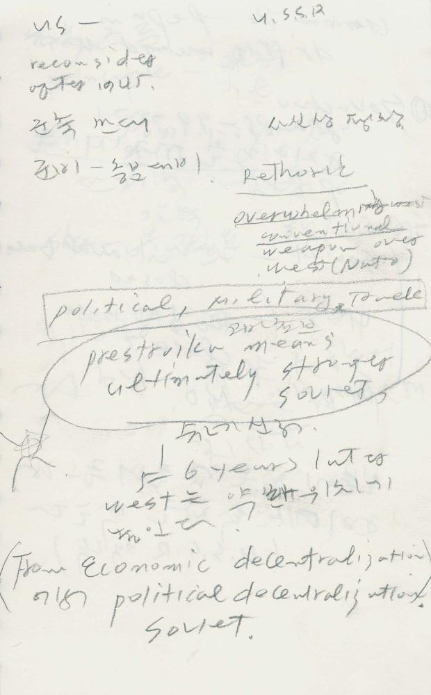 1988년부터 1989년까지 김차섭 구상노트 1