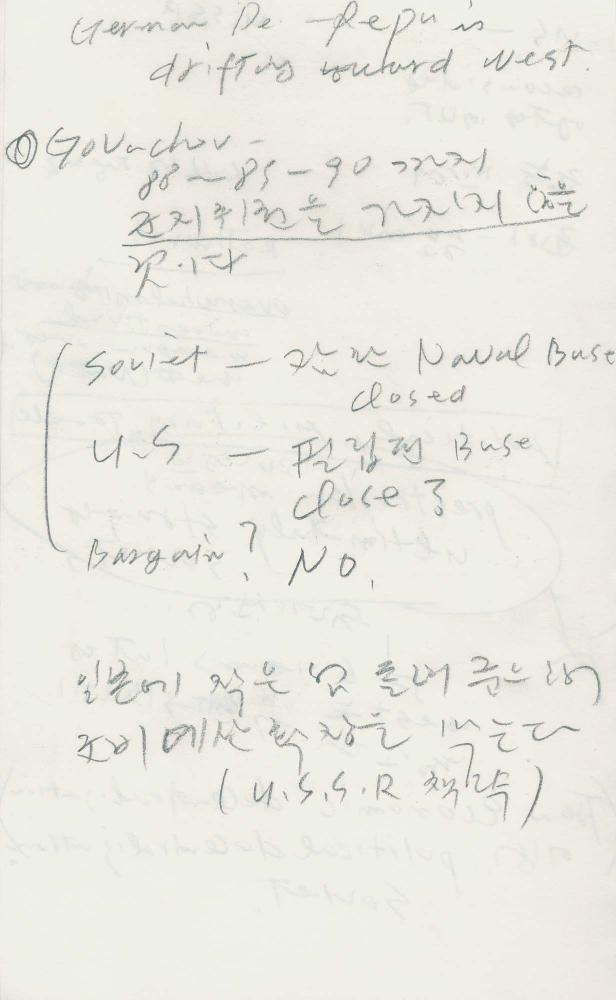 1988년부터 1989년까지 김차섭 구상노트 1