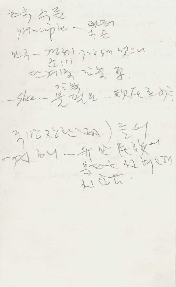 1988년부터 1989년까지 김차섭 구상노트 1