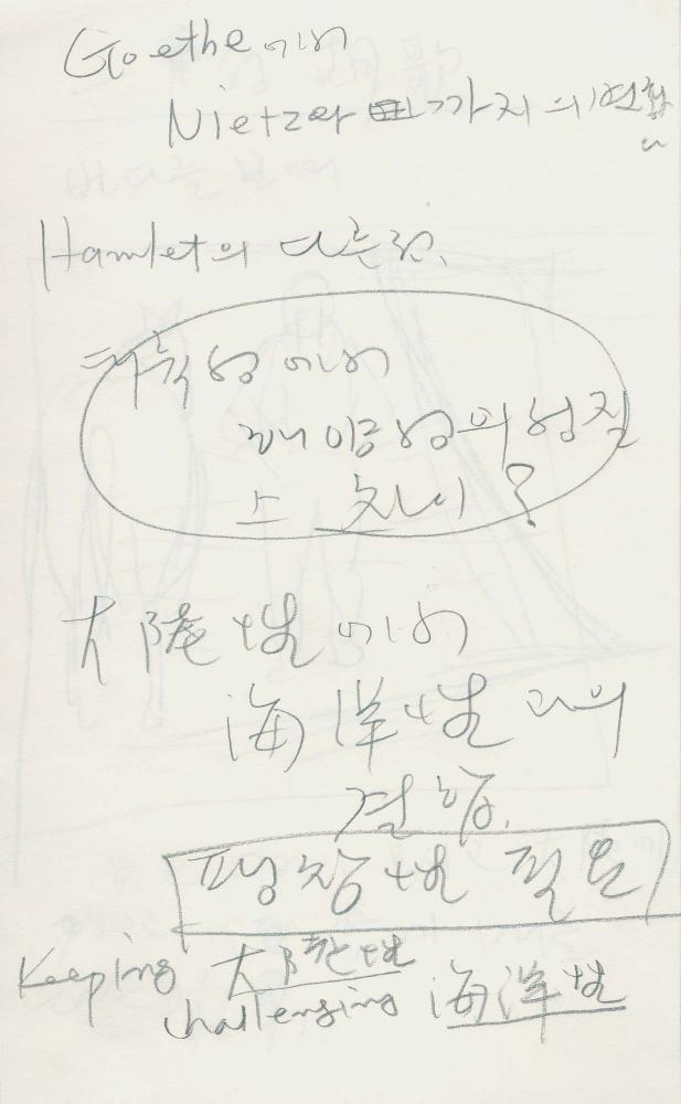 1988년부터 1989년까지 김차섭 구상노트 1