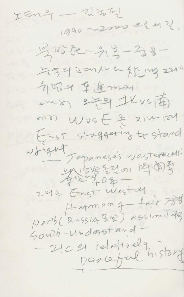 1988년부터 1989년까지 김차섭 구상노트 1