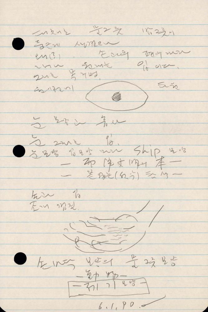 1990년 김차섭 구상노트 2