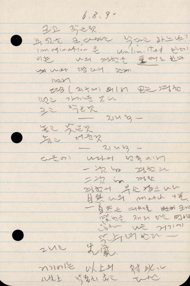 1990년 김차섭 구상노트 2