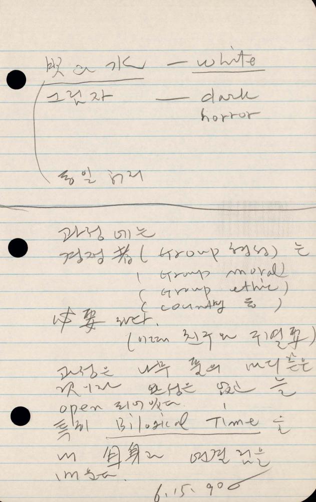 1990년 김차섭 구상노트 2