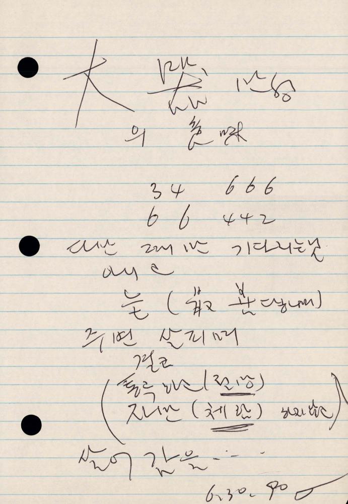 1990년 김차섭 구상노트 2