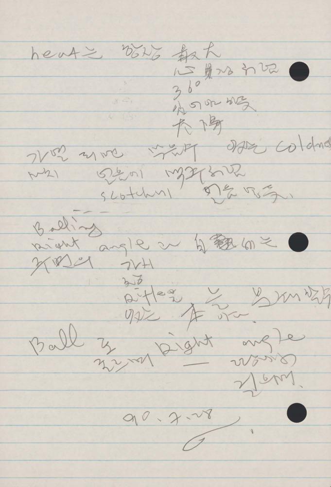 1990년 김차섭 구상노트 2