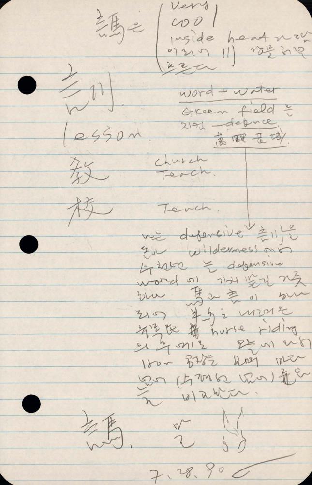 1990년 김차섭 구상노트 2