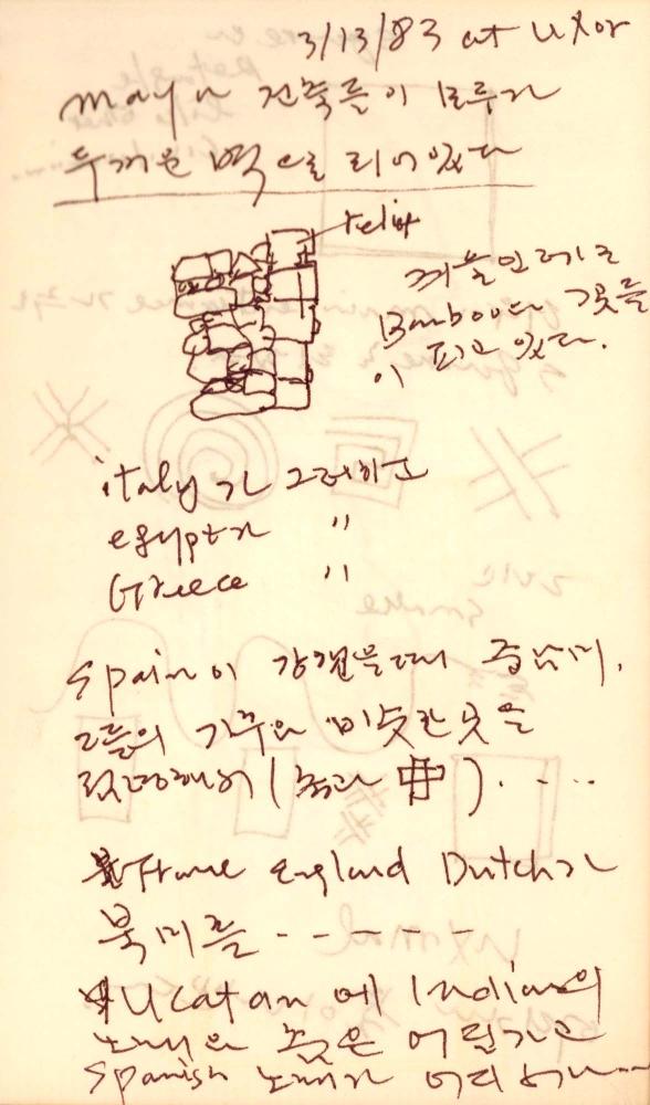 1983년 김차섭 구상노트 3