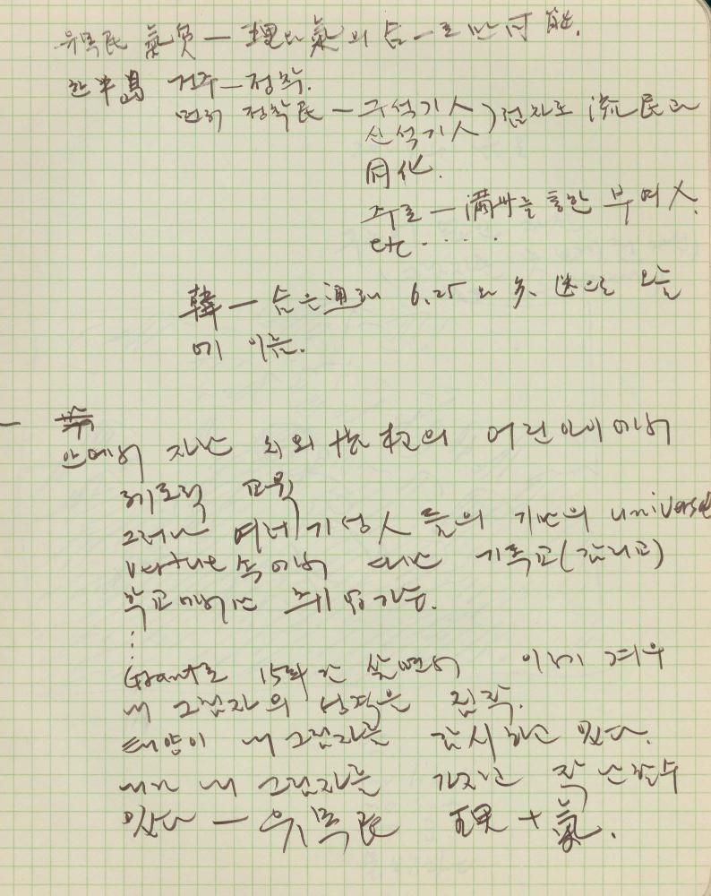 1974년부터 1988년까지 김차섭 구상노트