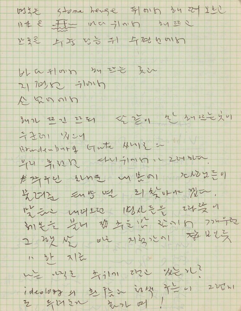 1974년부터 1988년까지 김차섭 구상노트