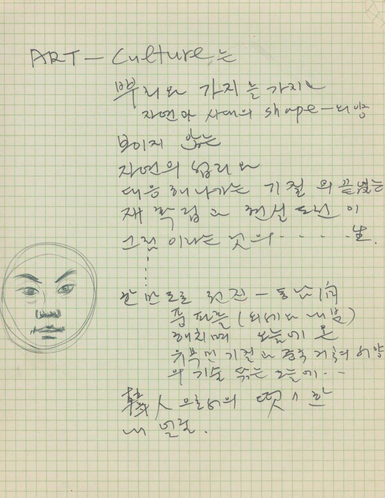 1974년부터 1988년까지 김차섭 구상노트