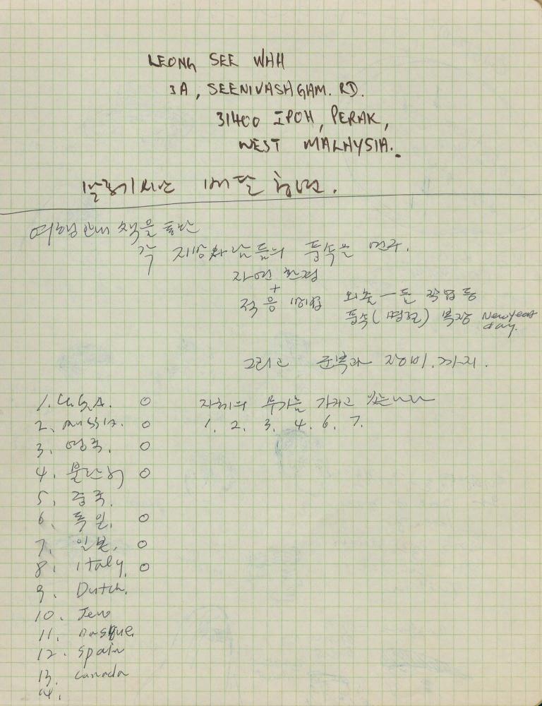 1974년부터 1988년까지 김차섭 구상노트