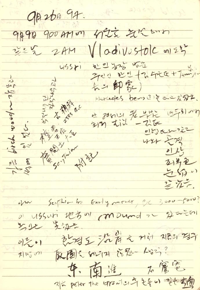 1997년부터 1998년까지 김차섭 구상노트