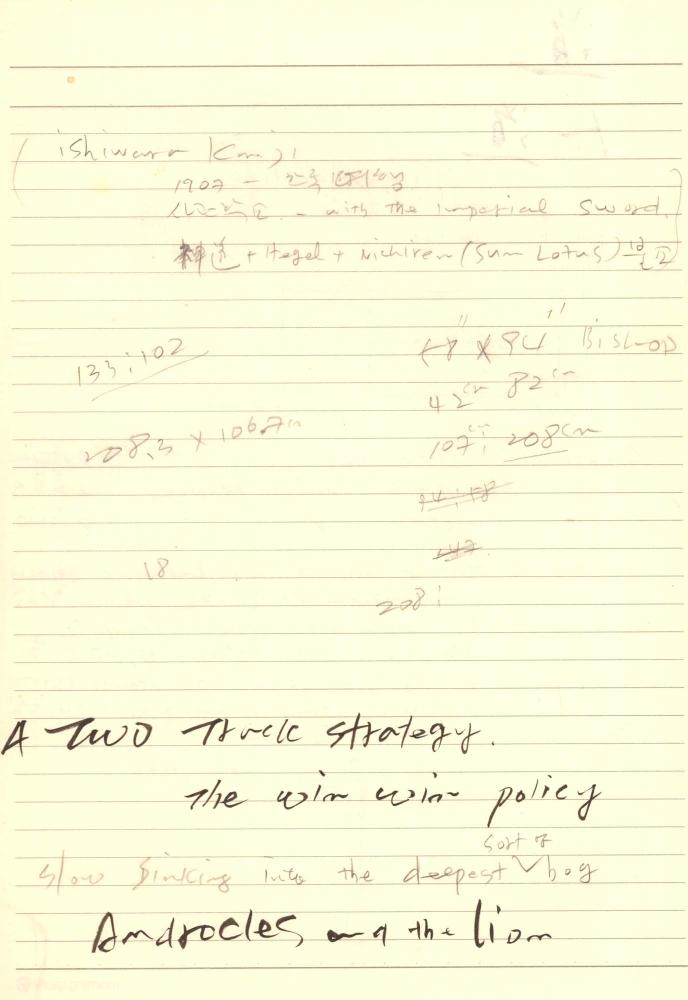 1997년부터 1998년까지 김차섭 구상노트