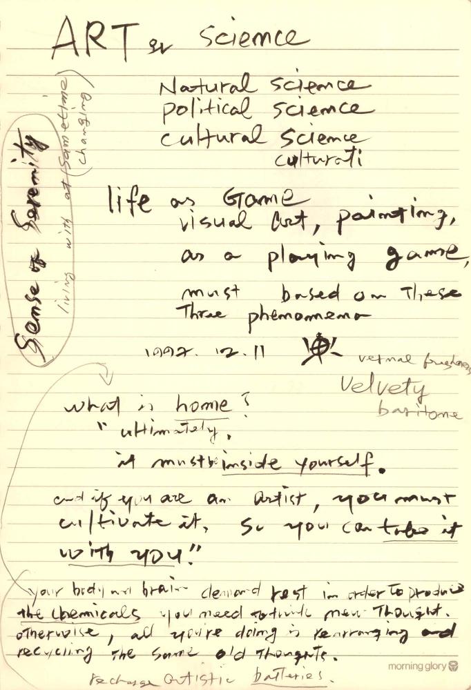 1997년부터 1998년까지 김차섭 구상노트