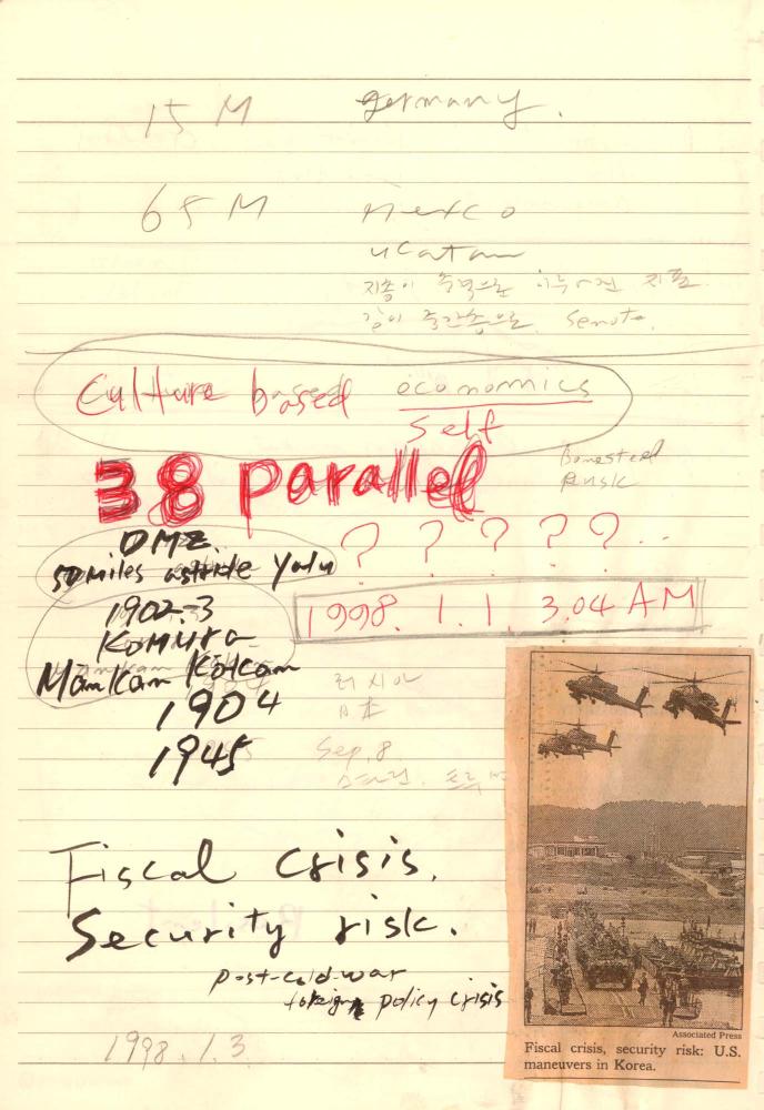 1997년부터 1998년까지 김차섭 구상노트