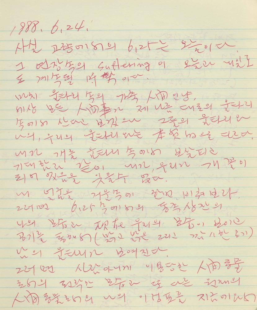 1985년부터 1988년까지 김차섭 구상노트