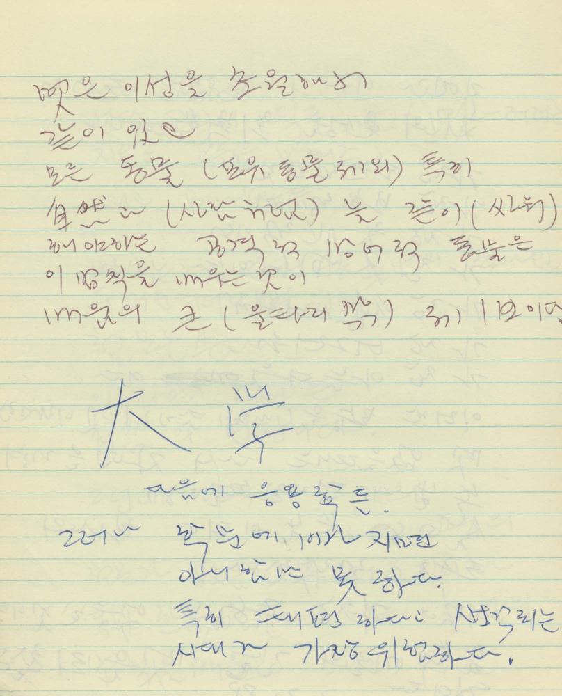 1985년부터 1988년까지 김차섭 구상노트