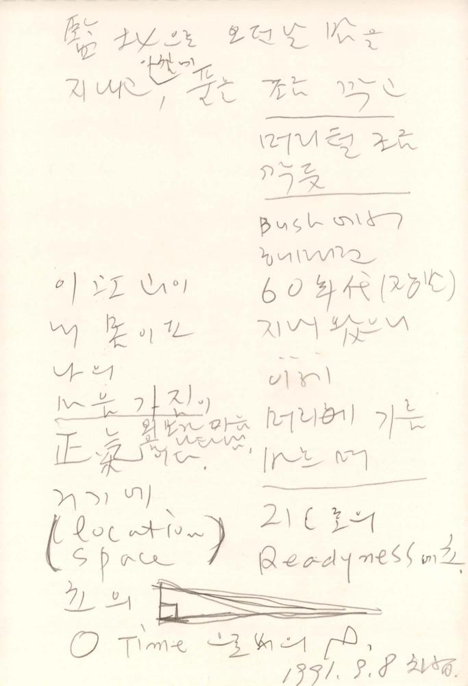 1991년 김차섭 구상노트 3