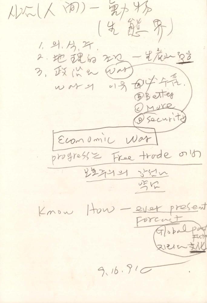 1991년 김차섭 구상노트 3