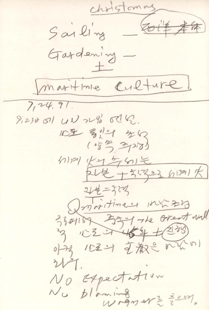 1991년 김차섭 구상노트 3