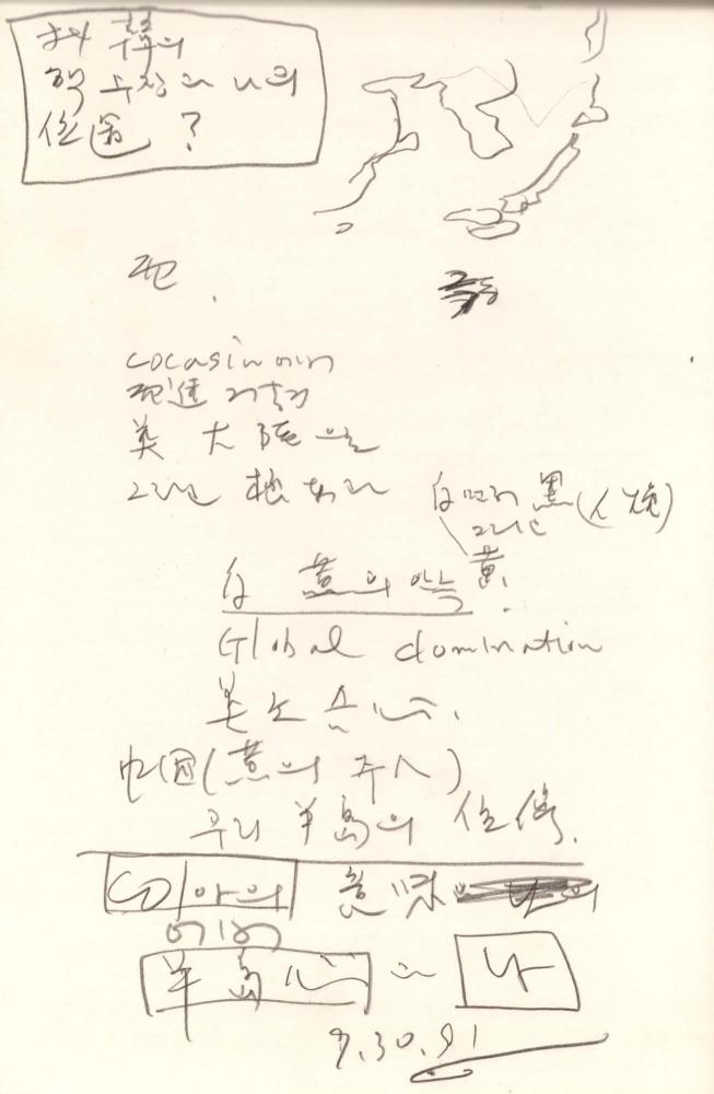 1991년 김차섭 구상노트 3
