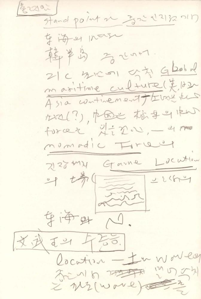 1991년 김차섭 구상노트 3