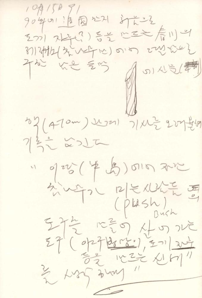 1991년 김차섭 구상노트 3