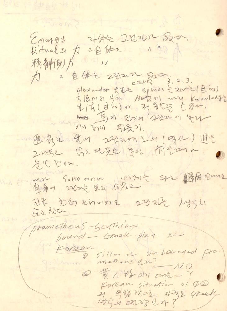 1985년부터 1995년까지 김차섭 구상노트