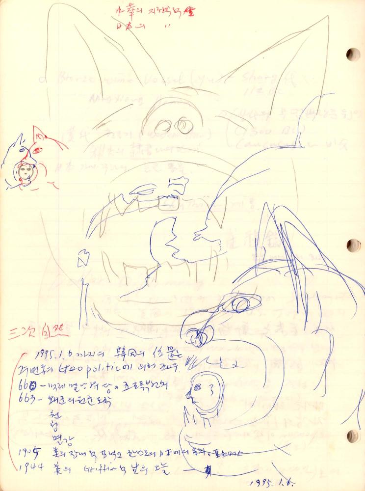 1985년부터 1995년까지 김차섭 구상노트