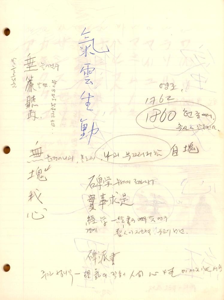 1985년부터 1995년까지 김차섭 구상노트