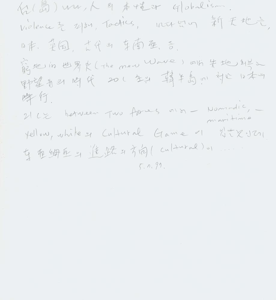 1997년 김차섭 구상노트 3