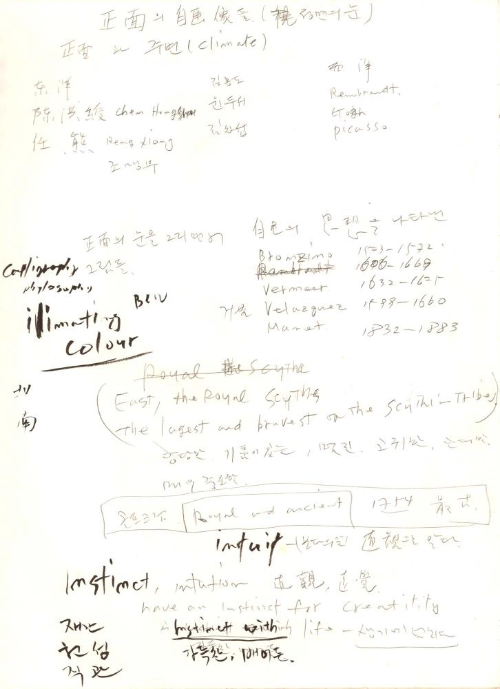 1996년부터 1997년까지 김차섭 구상노트
