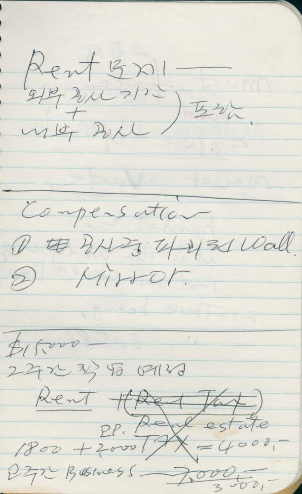 1988년 김차섭 구상노트 6